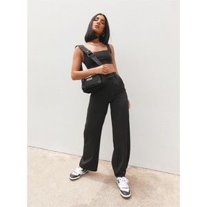 New Princess Polly Huxley Two piece pants set in Black stripe Size 2